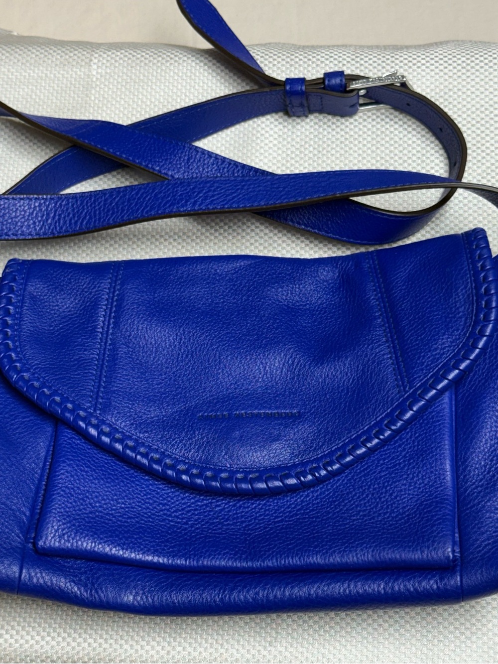 Aimee Kestenberg Electric Blue Leather Crossbody Bag